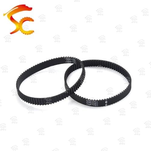 2pcs 2GT timing belt GT2 160 Length 160mm width 6mm teeth 80 for 3d printer belt 160-2GT closed-Loop rubber belt 2GT 160