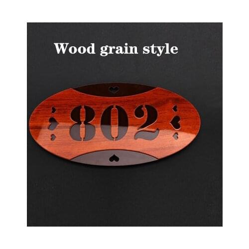 3 size 3 style house number retro style as acrylic door number Custom door plate apartment Hotel