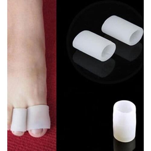 50% Hot Sale 1Pair Silicone Foot Corn Tube Blister Pain Relief Separator Protect Toe Caps