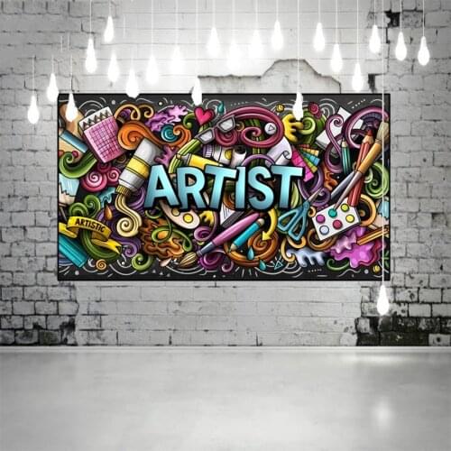 5d photo Round Diamond Painting Abstract cartoon graffiti art Full Drill Square Mosaic Home Decor Handmade Embroidery Gift