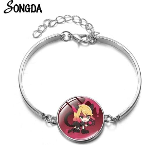 Anime Satsuriku No Tenshi Bracelet Angels of Death Ray & Zack Collection Charm Girl Chain Bracelets Glass Dome For Friend