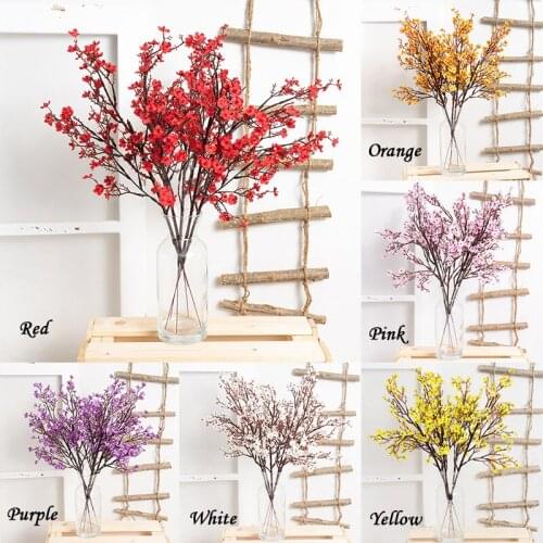 Artificial Gypsophila Flower Wedding Party Indoor Decoration Scenes Plastic Floral Branch Home Living Room Decora Flower Branch