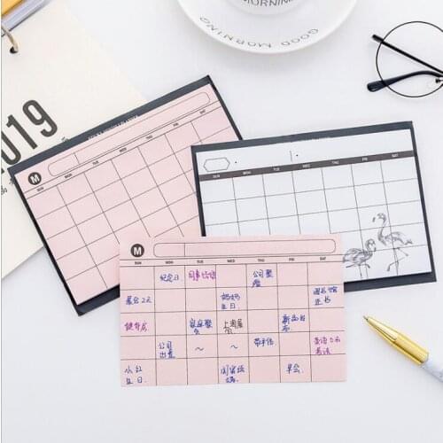 Creative Sticky Memo Note Tab Monthly Work Planner Dairy Weekly Planner Notepad Stickers Office School Stationery