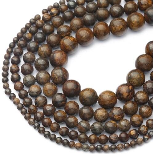 38cm/Str 4 6 8 10 12mm 32-89Pcs Natural Grey marble Loose Round Stone Beads for Jewelry Making DIY Bracelet Necklace Accessories