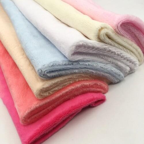 3mm Crystal Super Soft Plush Fabric Doll Fabric 100% Polyester Comfortable And Soft Environmentally Friendly Fabric 45x50cm