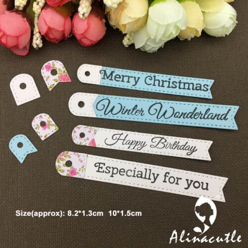 METAL CUTTING DIE cut Alinacraft cut banner 6pc dot tag Scrapbooking paper craft card album punch stencil art cutter cut die