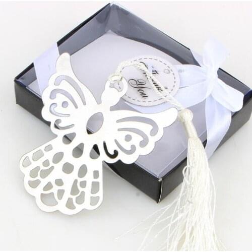 Metal Tassels Bookmark Exquisite Hollow Angel Eagle Stainless Steel Creative Stationery Wedding Party Gift LX1029