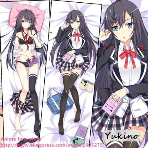 Anime Pillowcase My youth romantic comedy is wrong as I expected Yukinoshita Yukino Cute uniform Hugging Body Pillow Case Cover