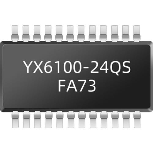 MP3 Decoder Chip/6100-24SQS/Music Chip/Serial Port/Voice IC/Flash