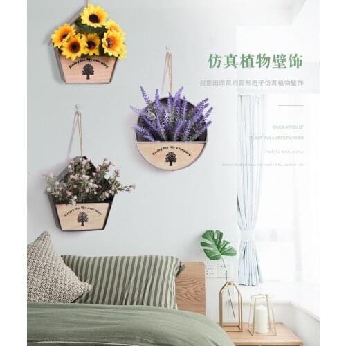Wall-mounted Flower Pots, Enjoy the Life Everyday Letter Print Wooden Planter Decoration