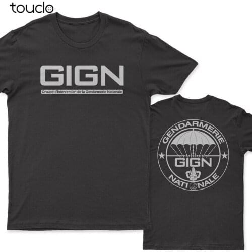 New GIGN Police France French Special Elite Police Forces Unit GIGN T shirt double sided