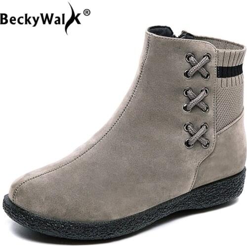 Autumn Winter Ankle Snow Boots for Women Platform Shoes Plush Short Booties Female Warm Winter Casual Boots Women Shoes WSH3730