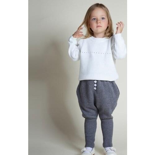 Girls Clothing Sets baby girls spring/autumn clothes Kids Knit Sweater+Harem Pants Fashion Clothing suit Infant girls sweater
