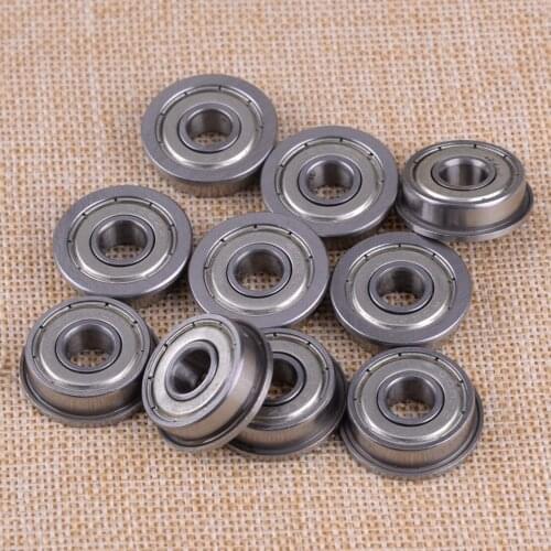 LETAOSK 10Pcs Metric Bearing Steel Flange Flanged Deep Groove Ball Bearings F608ZZ 8*22*7 mm Precision work