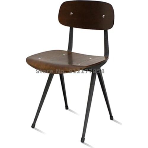 Nordic Wrought Iron Study Ins Family Dining Chair Retro Desk And Chair Loft Conference Chair Industrial Style Office Chair