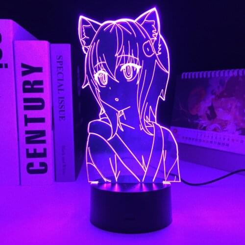 Toujou Koneko Anime High School DxD LED Light for Kids Birthday Gift Nightlight Bedroom Decor Manga Night Light Room Table Lamp