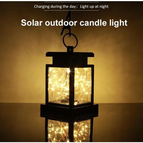 LED Solar Light Panel Flashing Star Wall Hanging Chandelier Lantern Outdoor Garden Waterproof Home Lamp Landscape Night Lamp