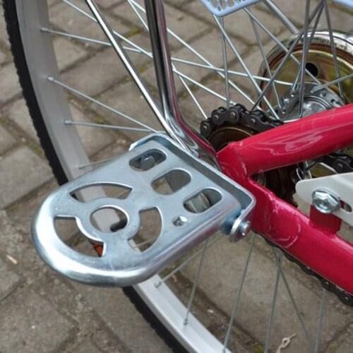 1Pair Universal Folding Medium Bicycle Rear Pedal for Children E-Bike Bike Parts Bicycle Mountain Bike Steel Rear Pedal