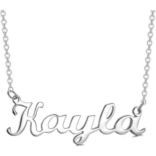 YAFEINI Personalized Letter Necklace Name DIY Necklace Pendants 925 Sterling Silver Chains Couples Gift Moms DIY Name Jewelry
