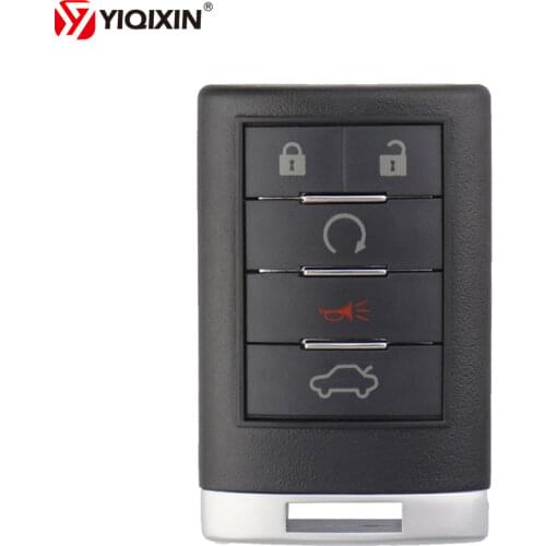 YIQIXIN 5 Buttons Replacement Smart Car Key Shell Fit For Cadillac Cts Xlr Remote Keyless Entry Key Case With B106 Blade