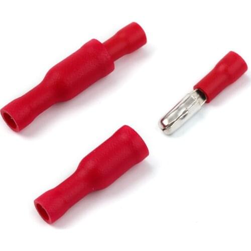 100PCS Insulated Female/Male Bullet Wire Connector Butt Electrical Crimp Terminal Connector Kit for 22-18AWG