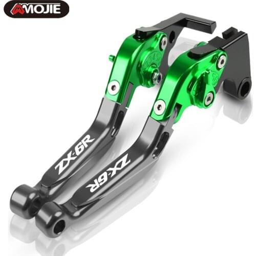 Motorcycle Accessories CNC Adjustable Extendable Foldable Brake Clutch Levers ZX6R ZX 6R For Kawasaki NINJA ZX-6R ZX6R 2019 2020