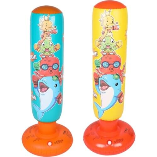 Children Tumbler Punching Bag Fitness Inflatable Kids Sandbag Home Gym Fitness Boxing Fight Training Stress Relief Unisex Toy