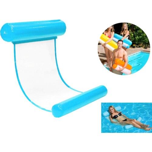 Adult 130*73cm PVC Inflatable Floating Water Hammock Portable Waterproof Lazy Air Beach Bed Lounge Chair For Swimming Pool