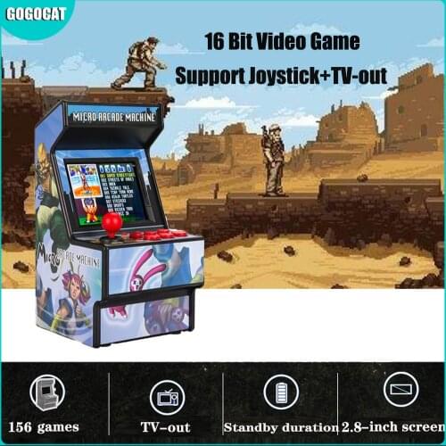 Gamepad Portable Retro Mini Arcade Handheld Game Console Machine Player 16 Bit Built-in 156 Classic TV Output With 2.8" Screen