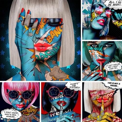 Colorful Posters Pop Art Oil Painting By Canvas Art Graffiti Poster and Prints Cuadros Wall Art Picture for Home Decoration Gift