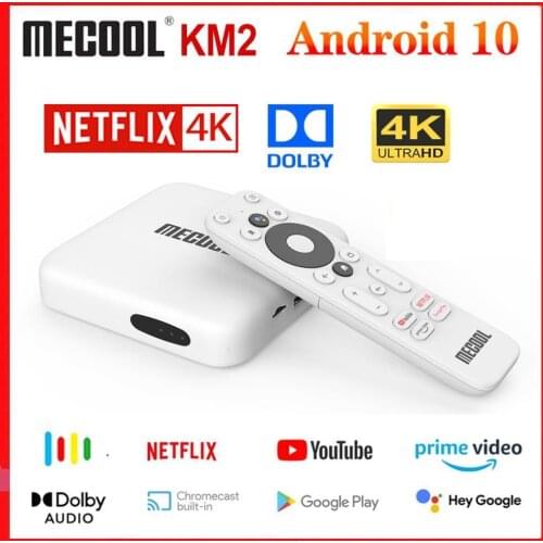 Mecool KM2 Google Certified Netflix 4K TV Box Android 10.0 Media Player Android 10 ATV BT 2T2R Dual Wifi Dolby Audio Prime Video