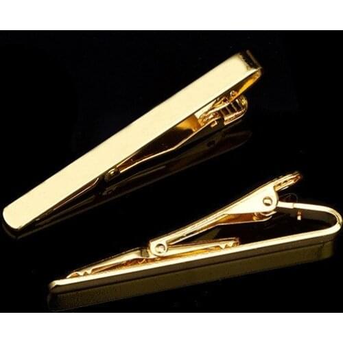 Fashion Classic Metal Tie Clip Holder Clasp 53mm Mens Bar Pin Tie Clips Gifts for Him Jewelry Accessory