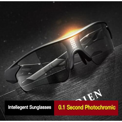Intelligent photochromic myopia sunglasses polarized change color transition lcd Chameleon shades UV400 prescription sun glasses