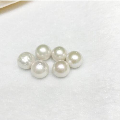 Natural white freshwater pearl with Nucleated Baroque loose beads There is no hole 13-14MM 1PCS