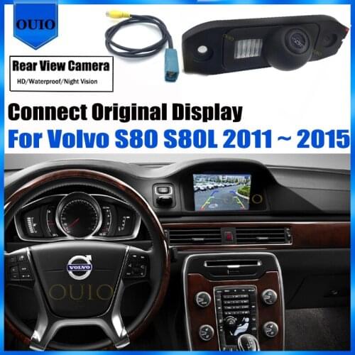 Original Screen Video Input Rear Camera For Volvo S80 S80L 2011 2012 2013 2014 2015 Reverse Back Up Parking Reversing Camera