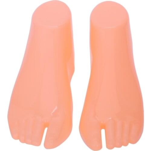 Pair of Hard Plastic Feet Mannequin Foot Model Tools for Shoes Display (Adult Feet)