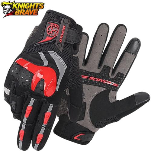 Guantes Moto Wear-resistant Men Motorcycle Gloves Breathable Motorbiker Motocross Riding Gloves Touch Screen Mesh Guantes Moto