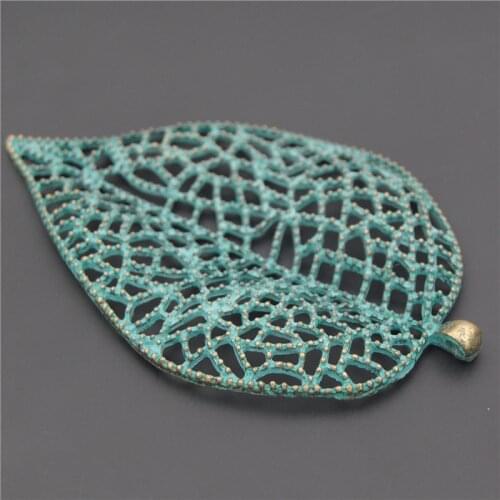 3pcs Bronze Alloy Big Leaf Charms Pendant For DIY Making Bracelet Necklace Jewelry Accessories A2338
