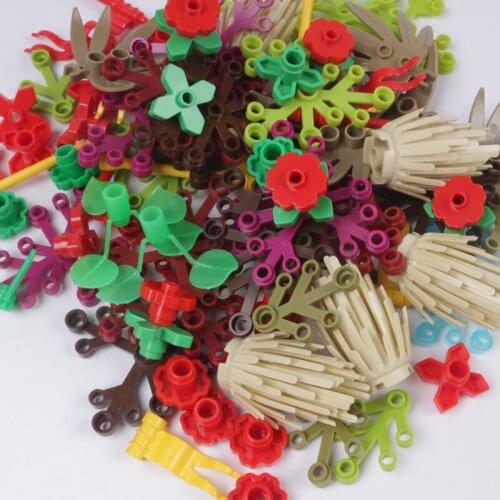 MOC Plants Grass Flowers Building Blocks City Accessory Kids Building Block Toys Blocks For Children Christmas Toys Gifts