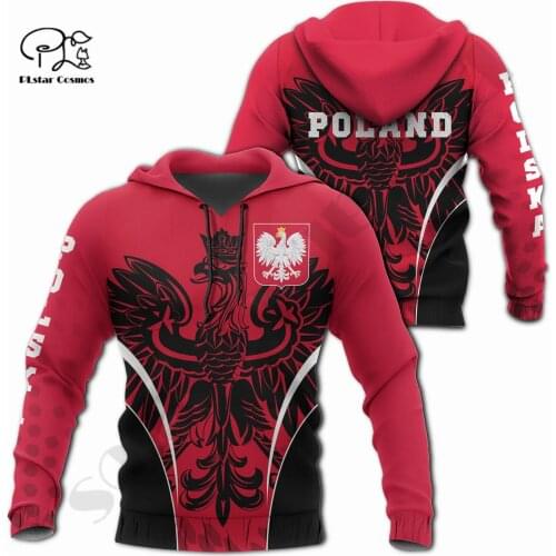 PLstar Cosmos 3DPrint Newest Polish Poland Country Eagle Art Premium Uniuqe Harajuku Streetwear Unisex Hoodie/Sweatshirt/Zip B-1