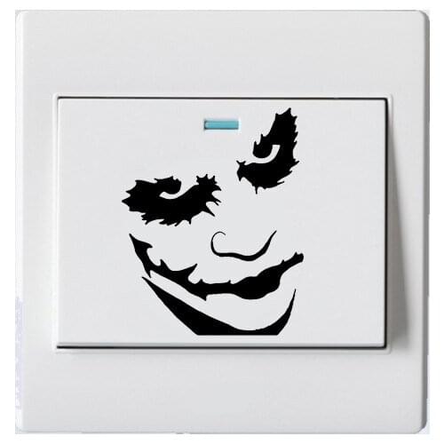 Joker Fashion Home Decor Wall Sticker Bedroom Vinyl Light Switch Decal 6SS0061