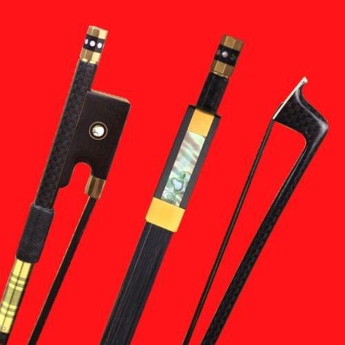 1 Pc Plaid Professional New Light Carbon Fiber 4/4 Violin Bow Copper Parts Accessories Black Horse hair