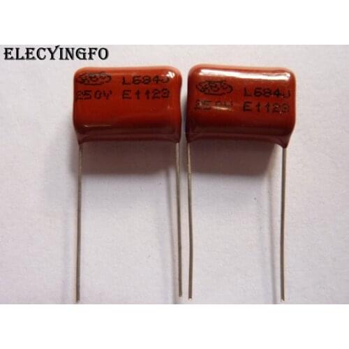 10pcs CBB 684 250V 684J CL21 0.68uF 680nF P15 Metallized Polypropylene Film Capacitor