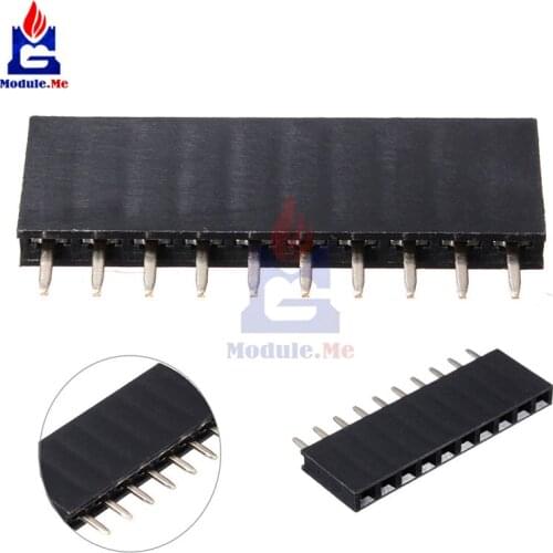 10PCS/Lot 10 Pin Single Row 10 Pins PCB Socket Female Header 2.54MM