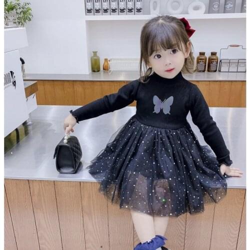 2020 New Spring Autumn/winter Girls Kids Mesh Princess Dress Comfortable Cute Baby Clothes vestdios Children Clothing