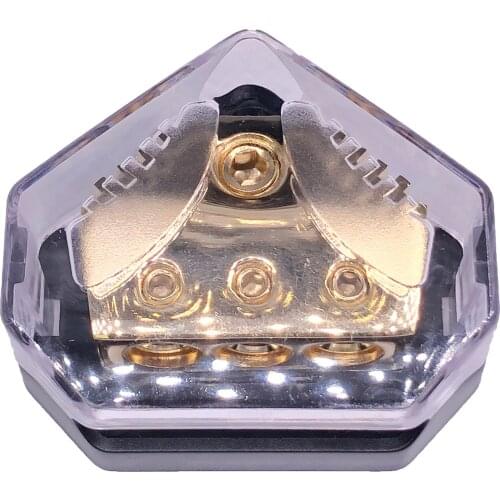 3Way Solar Electronics Car Audio Amp Power Ground Cable Splitter Wire Distribution Block Automotive Bus Bar Trike Trike