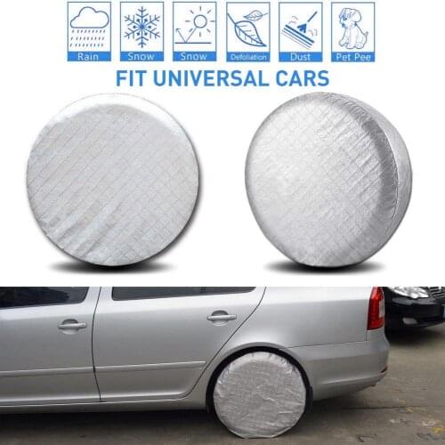 4Pcs Universal Waterproof Aluminum Film Car Tire Sun Covers Wheel Storage Bags Automobile Electric Accessories