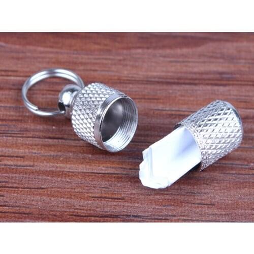 Pet Dog Cat Address Label Barrel Storage Tube Silver Identification Card Silver Aluminum Alloy Empty Tube Pet Kitten Identity