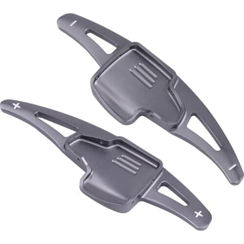 Car 2pcs Grey Steering Wheel Shift Paddle Shifter Extension Fit For Ford Ecosport Focus Kuga