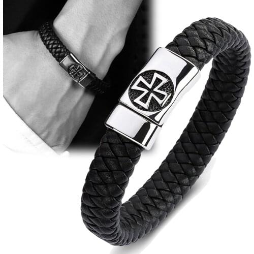 11 Types Design Multi-layers Handmade Braided Genuine Leather Bracelet & Bangle for Men Male Hand Jewelry for Birthday Gift